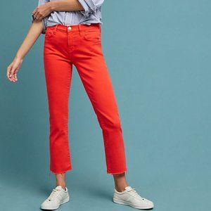 Current/Elliott🔥The Kick Fiery Red Raw Hem Jeans